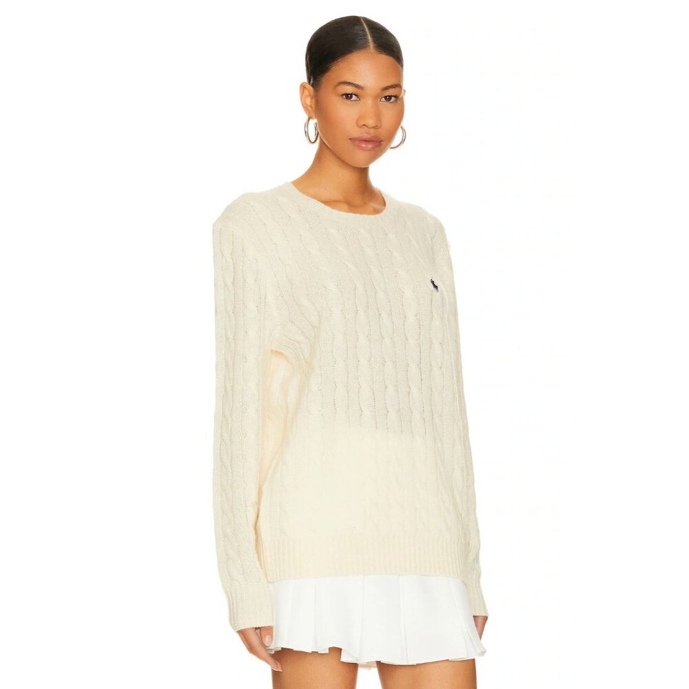 Polo Ralph Lauren Cable Sweater in Andover Cream M NWOT $145 - Picture 2 of 4